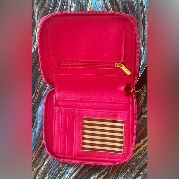 Betsey Johnson adorable black and white striped wallet. Apx 5 x 4” inches. NWOT - Picture 5 of 8